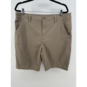 prAna Hybridizer Shorts Performance Stretch Drawstring‎ Men's 36 Beige